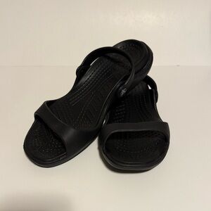 CROCS Black Women's Sandals, Size 10